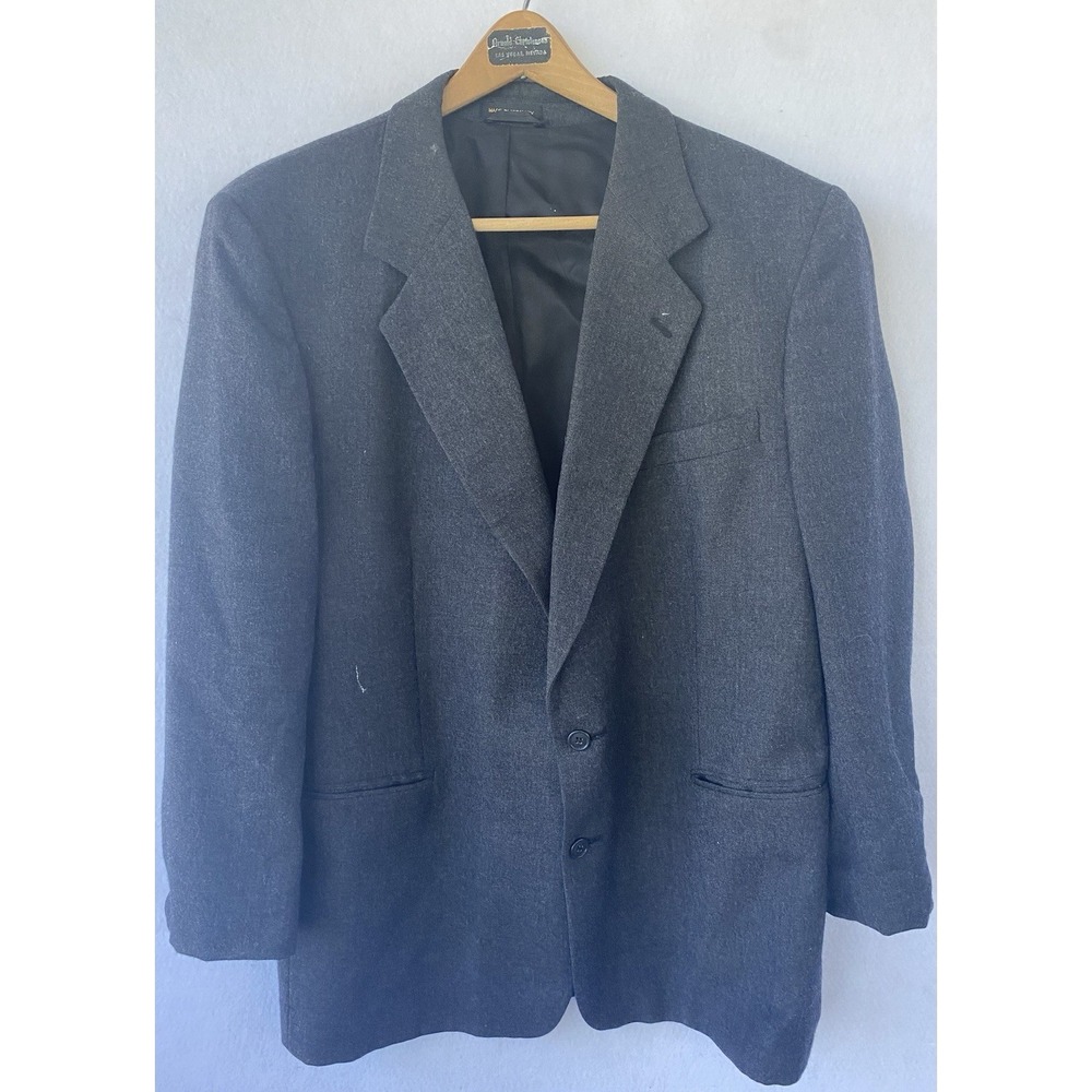 Bellamin Black Tweed Wool Blazer Mens 48 Heritage